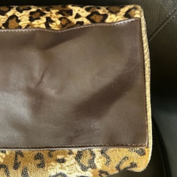 NWOT Large Vintage Y2K Animal Print Satchel Dome Handbag Tote - Picture 15 of 16